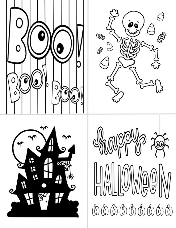  Max Fun Paquete de 24 libros para colorear de Halloween para  niños de 2 a 4 años, 4 a 8 y 12 años, mini libros para colorear a granel para  niños