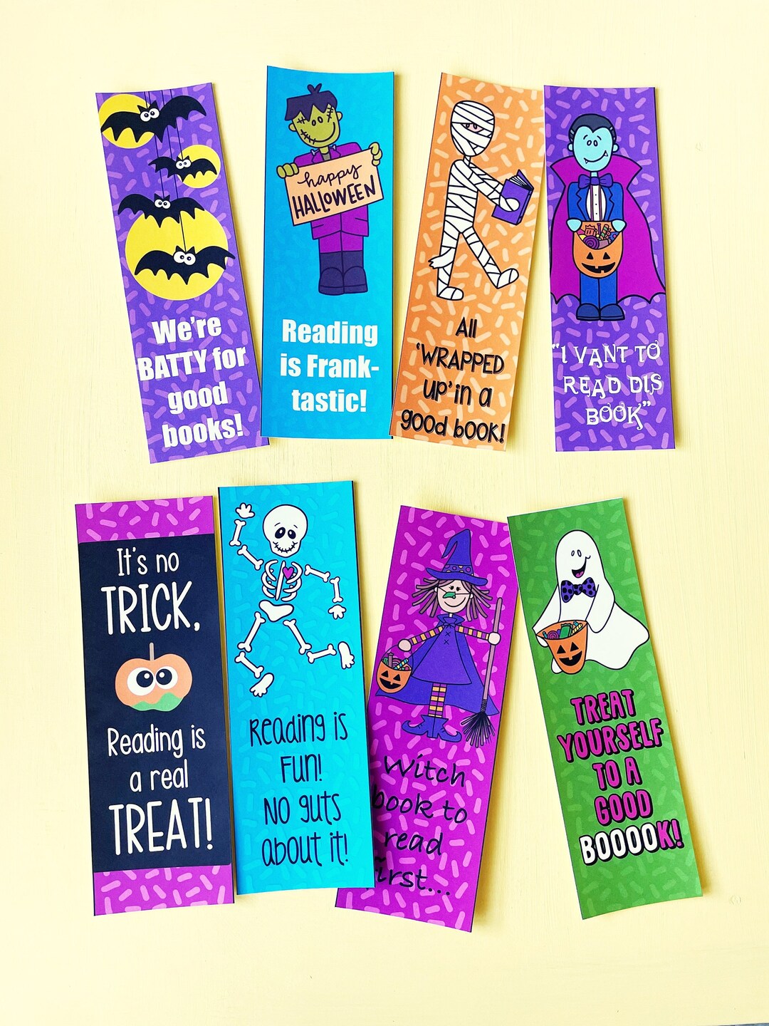 CLASS 30 Bookmark Bundle! Laminated Halloween Bookmarks for Kids - Etsy