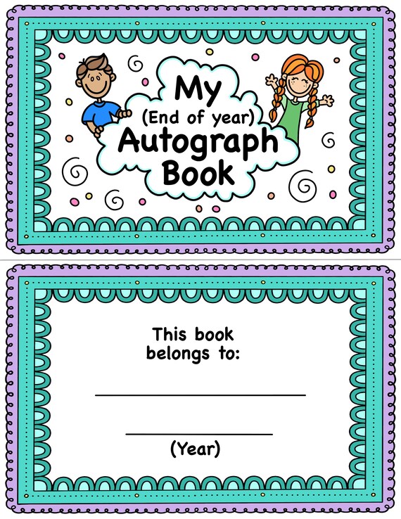 End of Year autograph Book Etsy