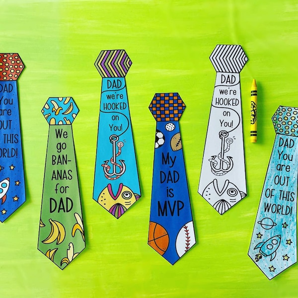 Father’s Day Tie Bookmarks