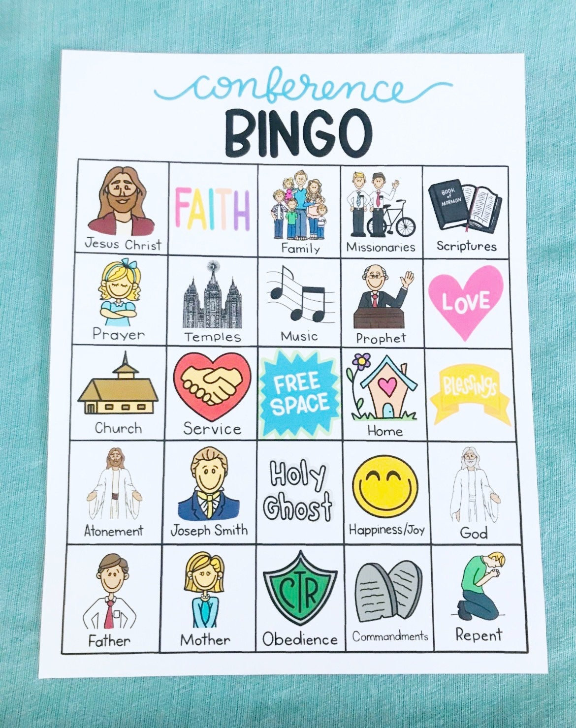 LDS Church General Conference Bingo - Il Fullxfull.4259989423 6gjy