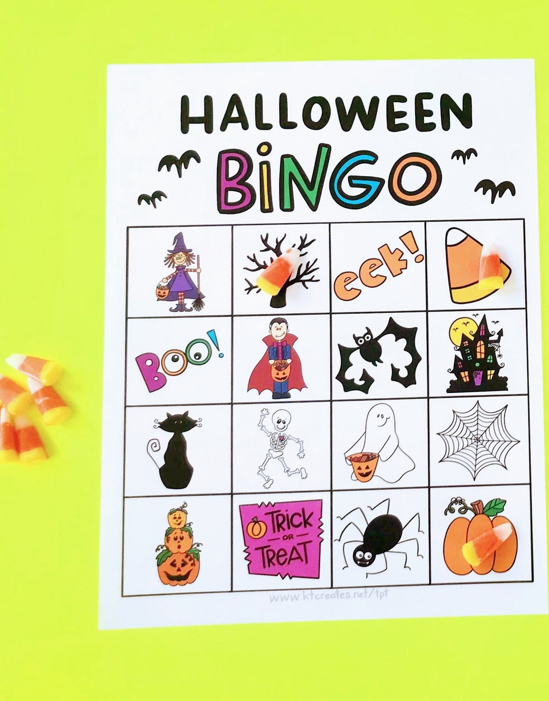 Halloween Bingo 60 Unique Boards Halloween Games Digital Download