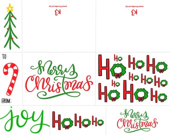 Christmas cards and tags- 7 different designs!