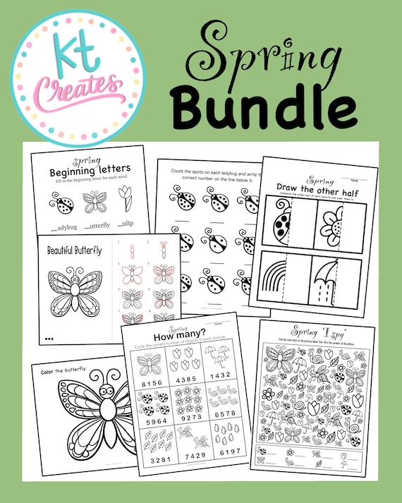 Spring Bundle-Activities/worksheets-7 pages