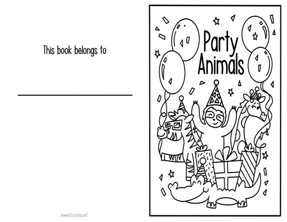 Party Kids Mini Folding Coloring Book - Simple Fun for Kids
