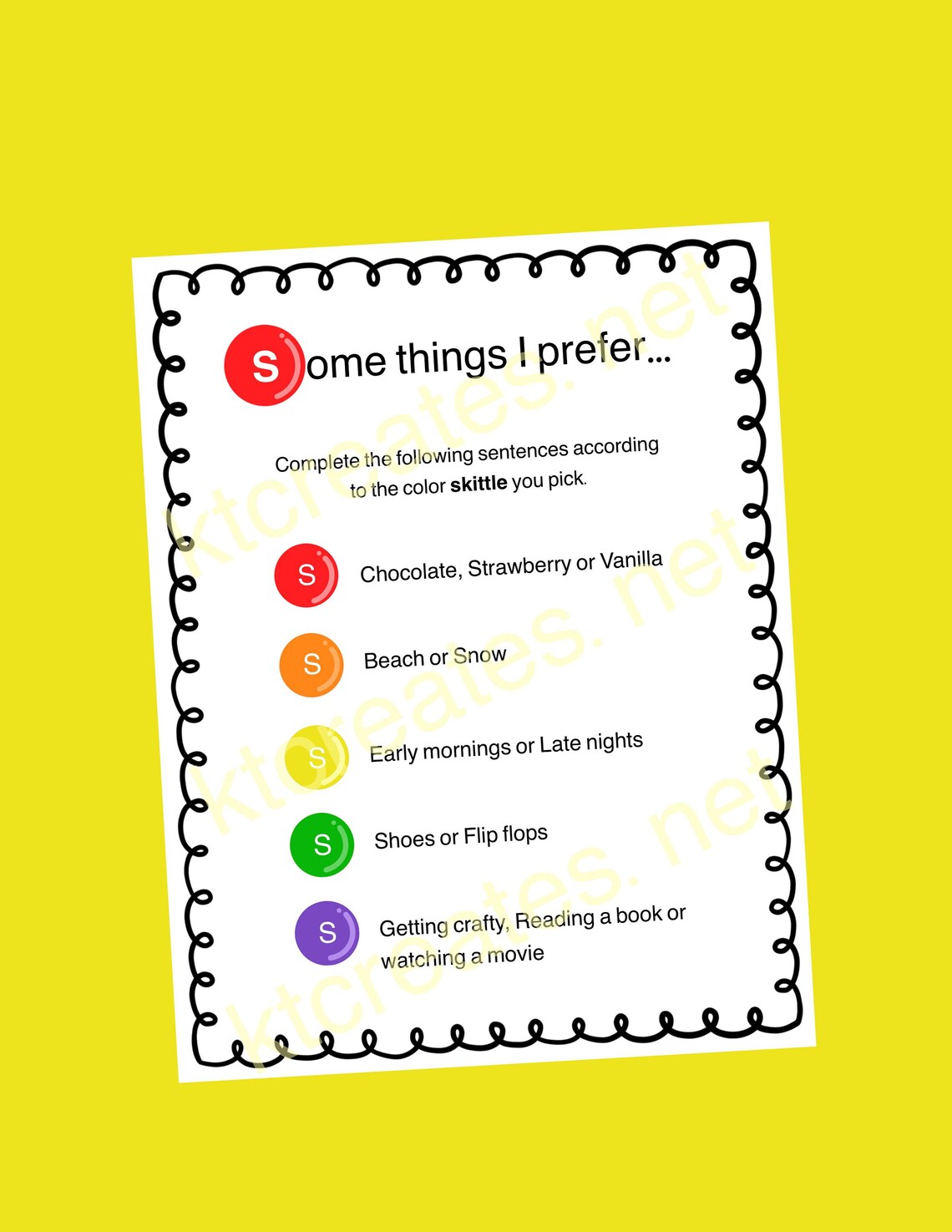 Skittles Get to Know You Game: Ice Breaker, Team Building (printable ...