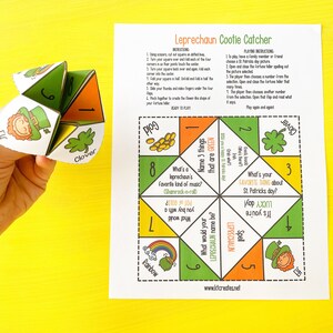 St Patricks day cootie catcher/fortune teller