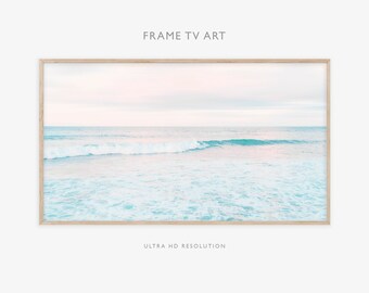 Frame Tv Art Ocean, Coastal Art Tv, Art for TV, Neutral Art TV, Pastel Ocean Digital Download, Minimalist Ocean Digital Photography