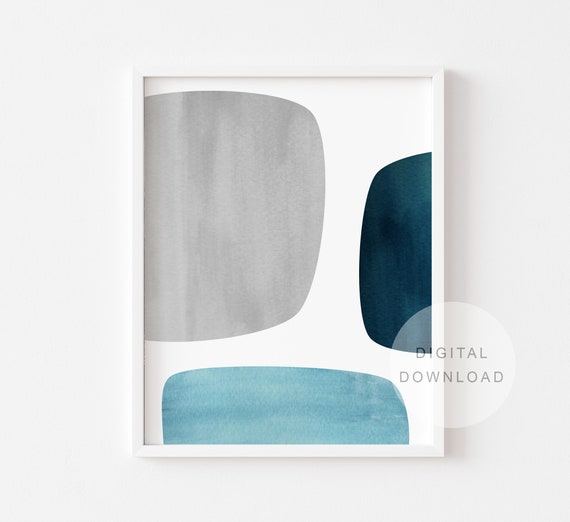 Bedroom Decor Abstract Geometry Contemporary Art Mid Century Modern Geometric Art Print Large Wall Art Beige Abstract