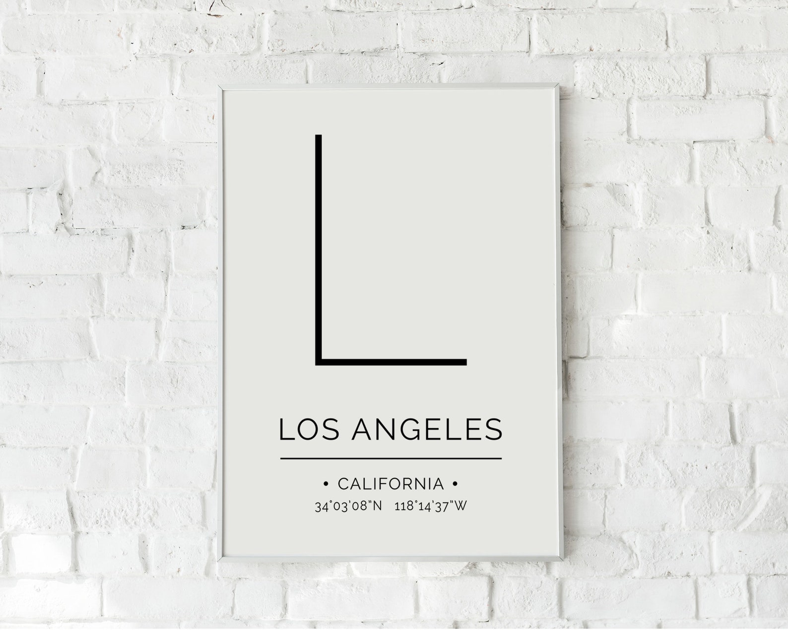 Los Angeles Prints LA Prints Set LA Wall Art Minimalist Art Etsy