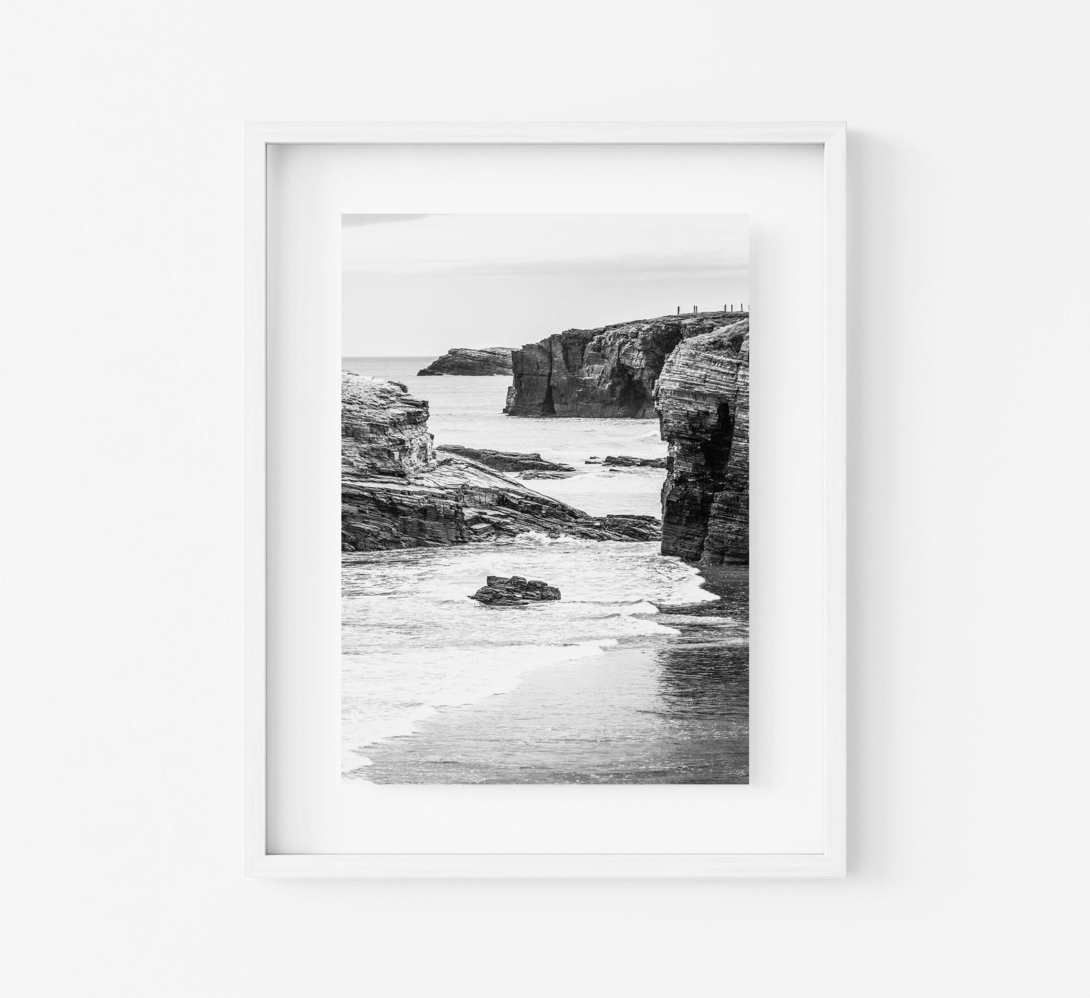 Black and White Beach Prints Set of 6 Large Coastal Set - Etsy