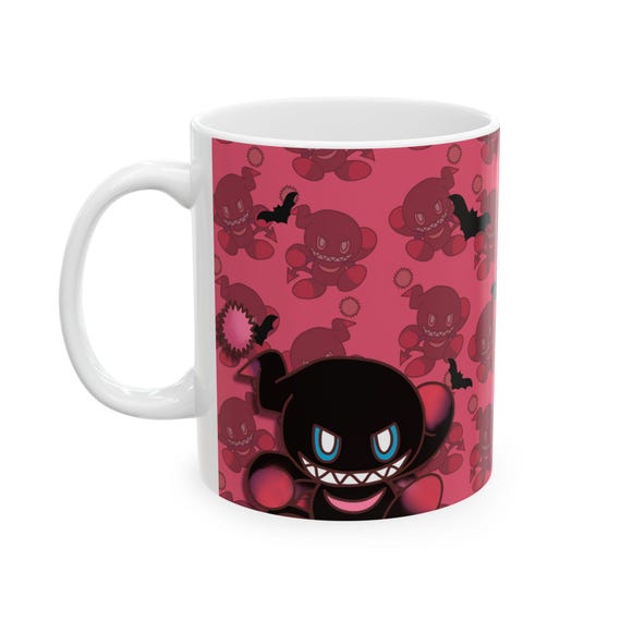 Dark Chao Ceramic Mug, Sonic the Hedgehog Coffee Cup, Gamer Gift, Video Game Character Mug, Chao Lover Gift, Geek Mug, Gaming Mug