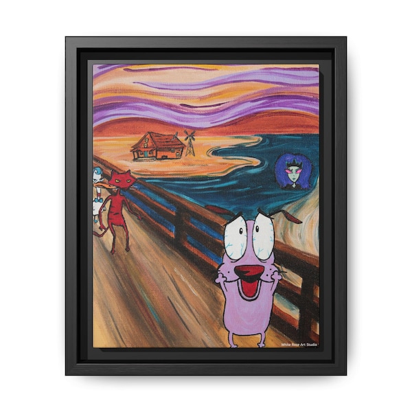 Courage the Cowardly Dog Canvas Print - The Scream Series, Modern Art