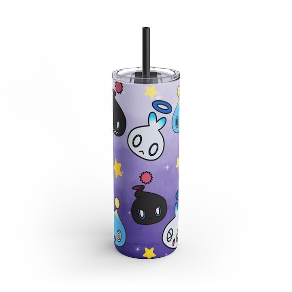 Normal/Hero/Dark Chao from Sonic the Hedgehog Skinny Tumbler with Straw, 20oz (Design 34)