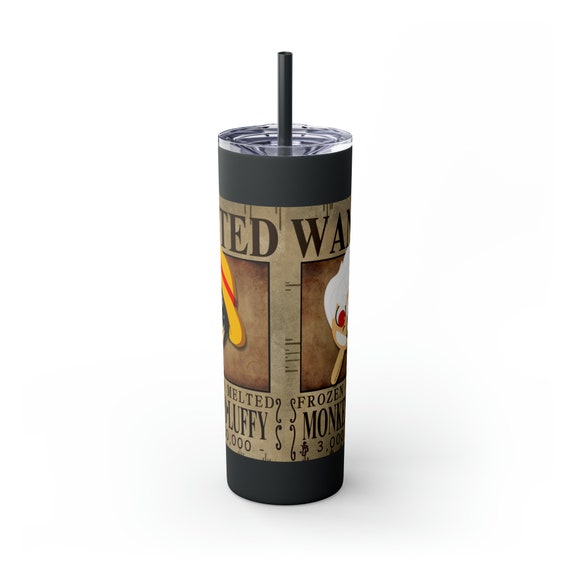 Straw Pirate Hat Captain Skinny Tumbler with Straw, 20oz