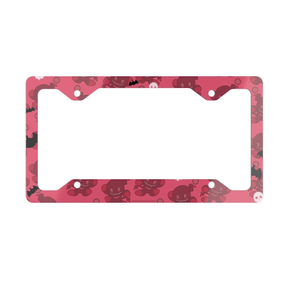 Dark Chao Metal License Plate Frame - Car Accessories, Halloween Vehicle Decor, Metal Auto Tag Holder, Sonic the Hedgehog