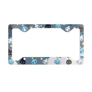 Dark Chao Metal License Plate Frame - Car Accessories, Halloween