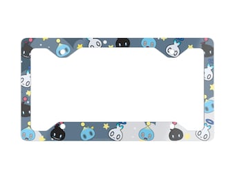 Hero Chao / Dark Chao / Chao Metal License Plate Frame - Sonic the Hedgehog, Gifts for Video Game Fans, Car Accessories, Gamer Gift