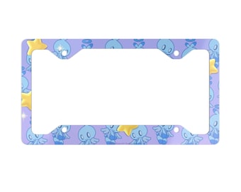 Dark Chao Metal License Plate Frame - Car Accessories, Halloween