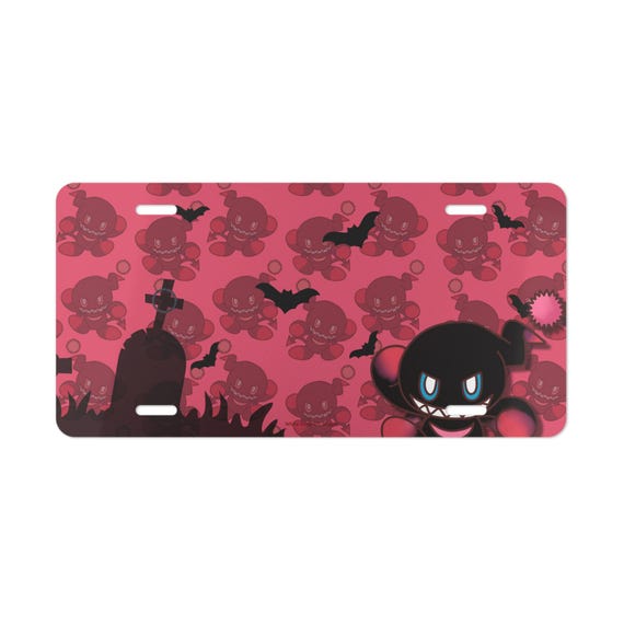 Dark Chao Metal Vanity Plate- Sonic the Hedgehog, Gifts for Video Game Fans, Car Accessories, Gamer Gift