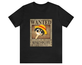 ウォンテッド 麦わら海賊帽キャプテン ユニセックス ジャージ 半袖 Tシャツ