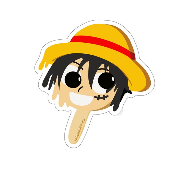 Straw Pirate Hat Captain Popsicle Die-Cut Stickers