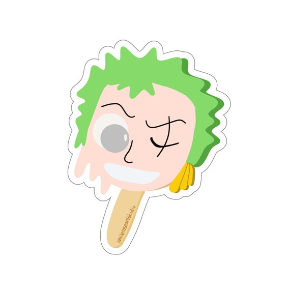 Straw Pirate Hat Swordsman Popsicle Die-Cut Stickers