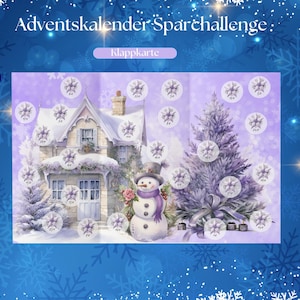 Julsparutmaning Adventskalender lämplig för A6-pärm PDF direktnedladdning/A2024031