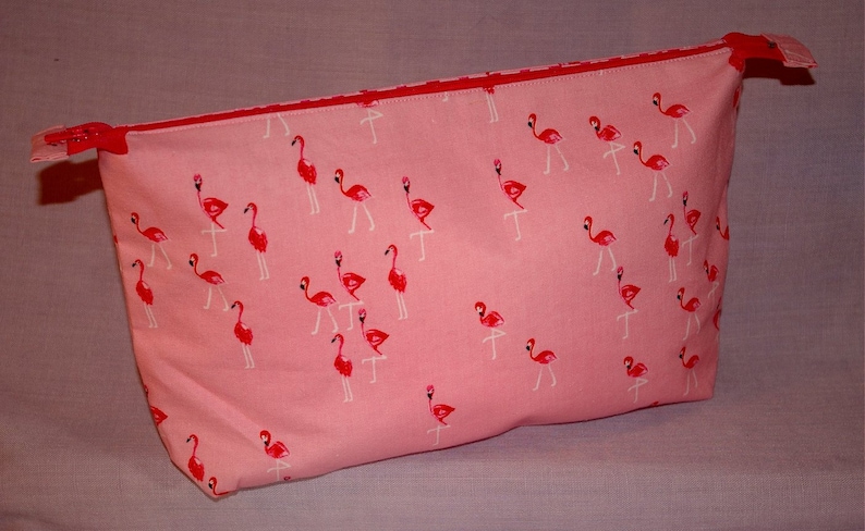 Flamingo Themed Zippered Bag