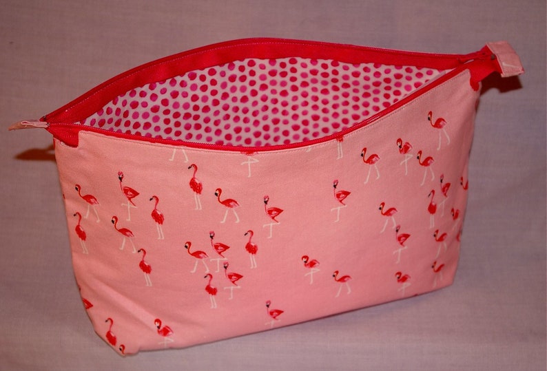 Flamingo Themed Zippered Bag