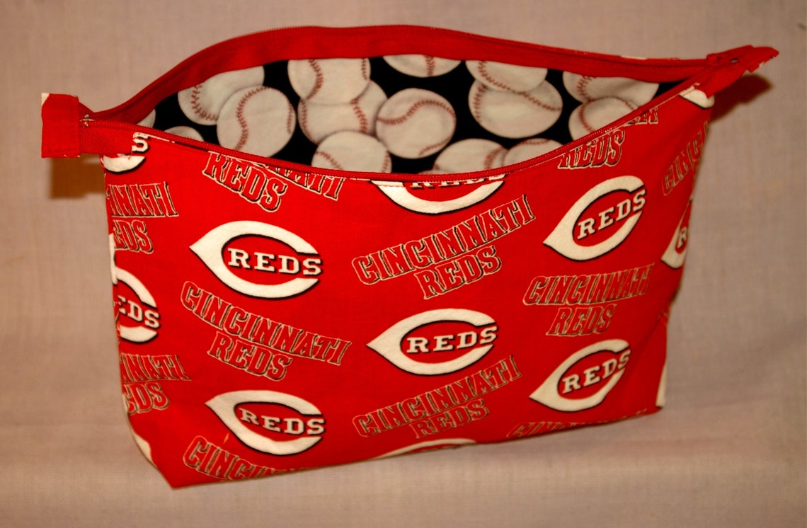 Cincinnati Reds Zippered Bag Etsy