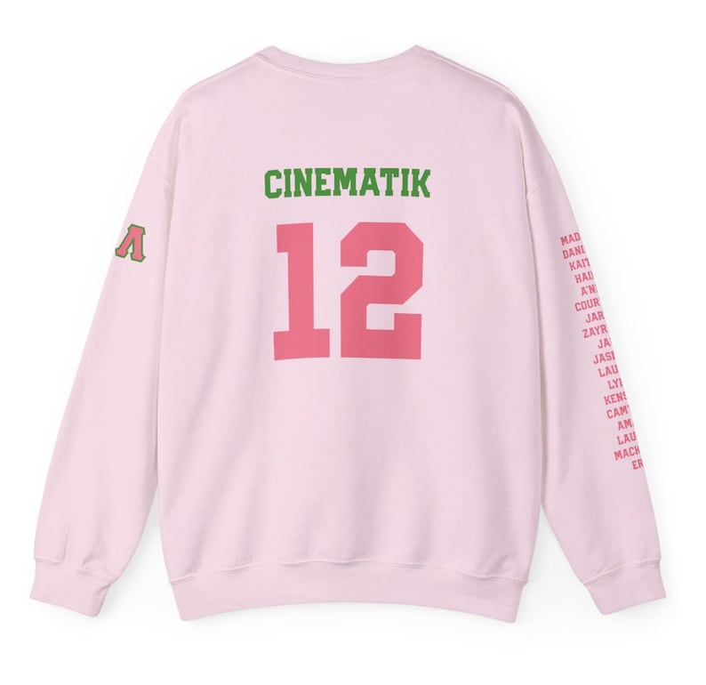 Personalized Line Sister Sweatshirt: Alpha D9 Black Sorority Gift image 4