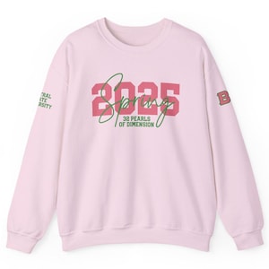 Personalized Line Sister Sweatshirt: Alpha D9 Black Sorority Gift Pink