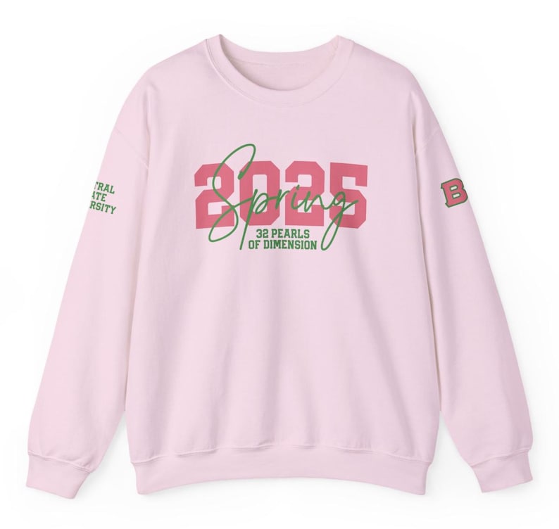 Personalized Line Sister Sweatshirt: Alpha D9 Black Sorority Gift Pink