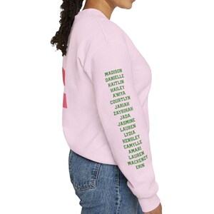 Personalized Line Sister Sweatshirt: Alpha D9 Black Sorority Gift image 2