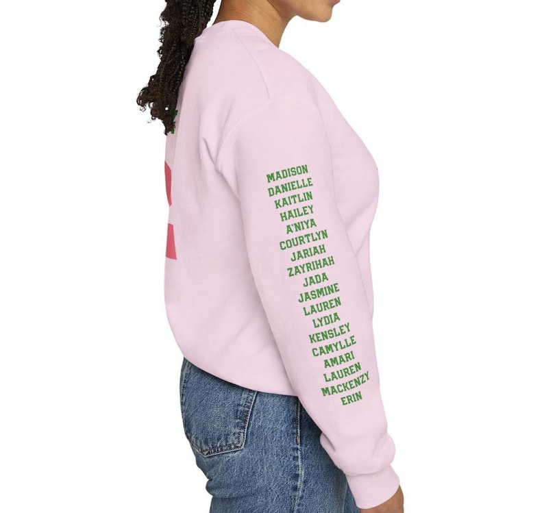 Personalized Line Sister Sweatshirt: Alpha D9 Black Sorority Gift image 2