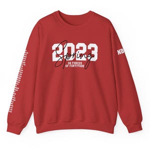 Personalized DST Line Sister Sweatshirt | D9 Black Sorority, Gift for Delta Girl Red