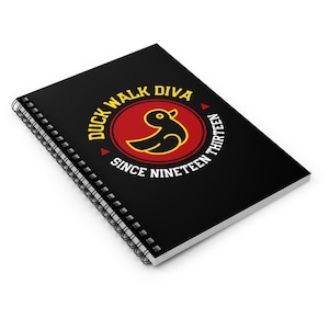 DST Duck Walk Diva Mini Notebook: Black Sorority Gift