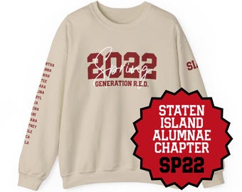 CUSTOM | Staten Island Alumnae Chapter - SP22, "Generation R.E.D." - Delta Line Sister Shirt