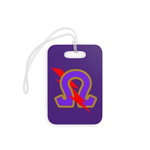 Personalized Omega Luggage Tag | Black Greek Bag Tag, Travel Tag for Omega Psi Phi, Black Fraternity Luggage Tag, Bruhz