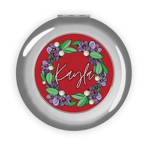 DST Personalized Name Compact Mirror  | D9 Crossing Gift for Black Sorority, Gift for Delta Girl