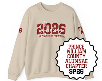 CUSTOM | Prince William Country Alumnae Chapter - SP26, "105 Flames of Fortitude" - Delta Line Sister Shirt