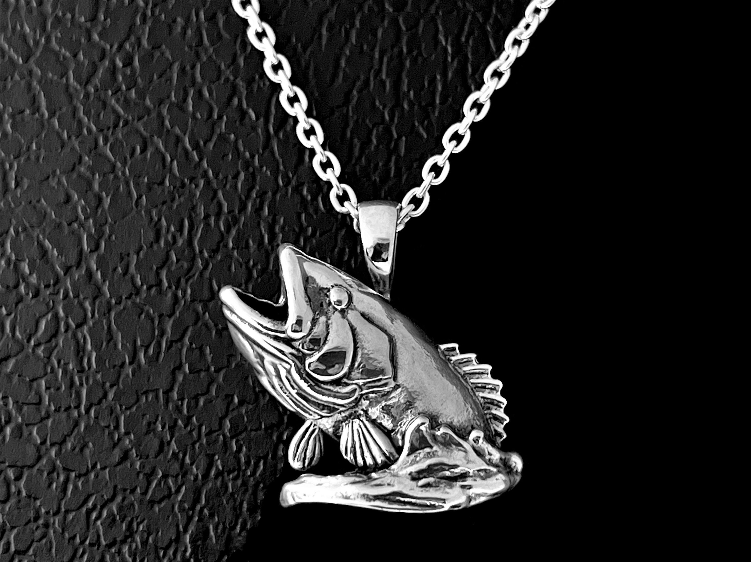 Bass fish necklace sale