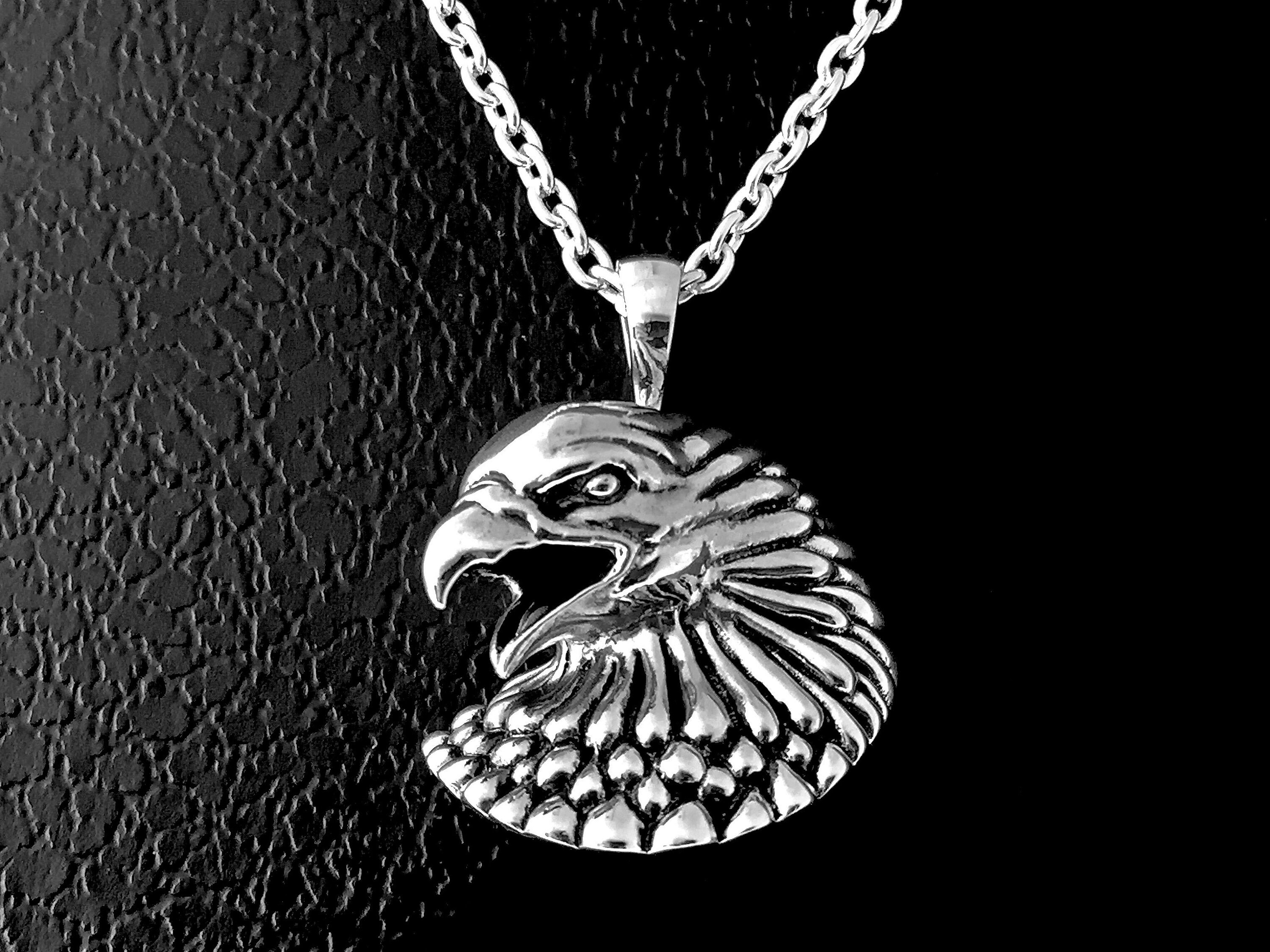 Silver Eagle Necklace Eagle Jewelry Eagle Pendant Silver - Etsy