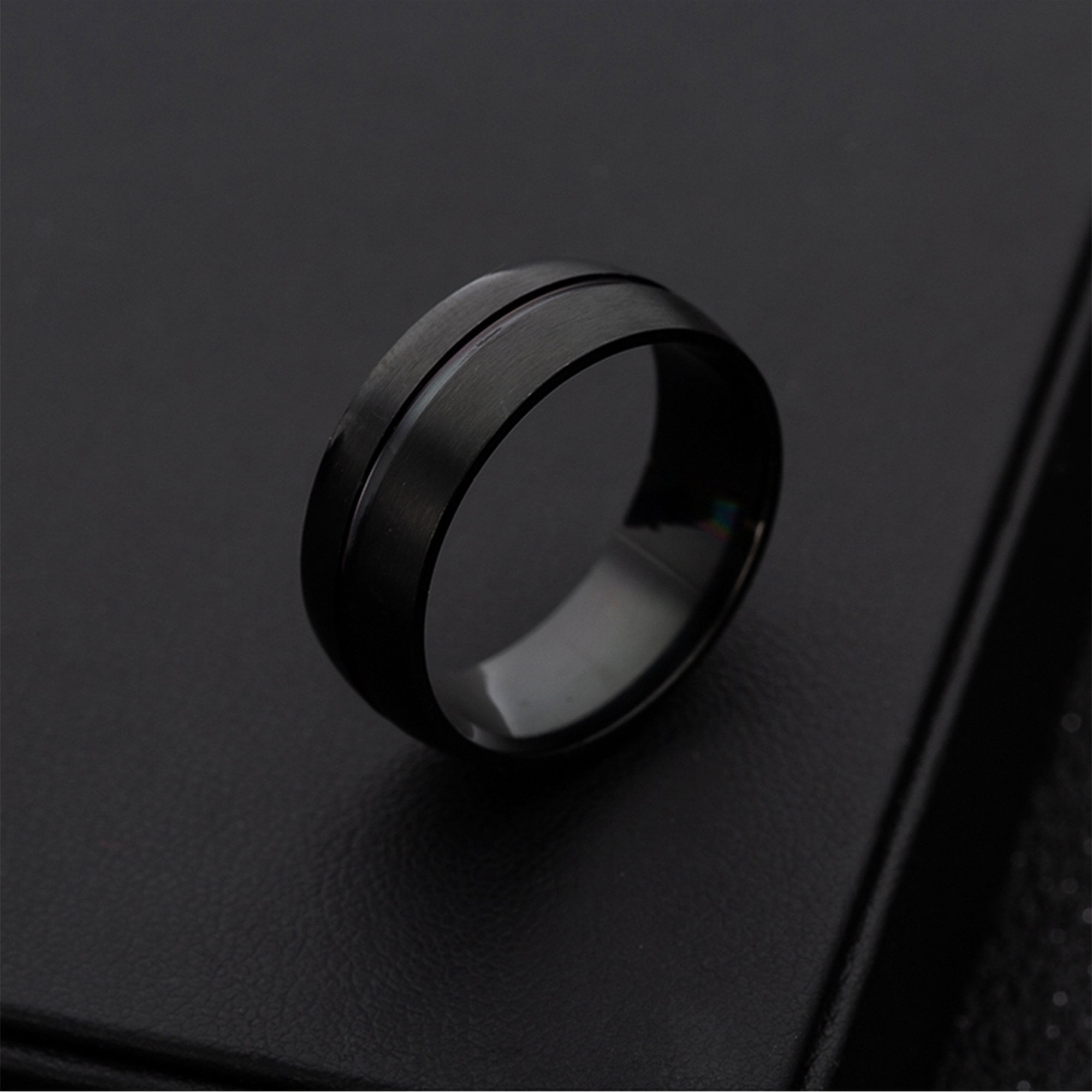 Classic Black Ring Simple Black Ring Mens/Womens Black Etsy