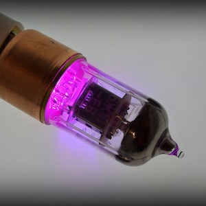 Steampunk (PURPLE) Pentode Radio Tube USB Flash Drive 64GB 128GB 256GB. Retro USSR military equipment. Christmas Birthday gift.