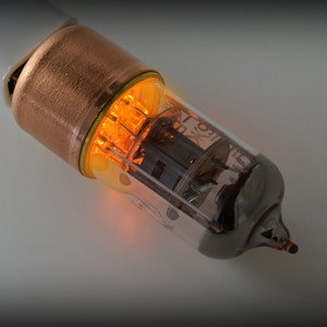 Steampunk (ORANGE) Pentode Radio Tube USB Flash Drive 64GB 128GB 256GB. Retro USSR military equipment. Christmas Birthday gift.