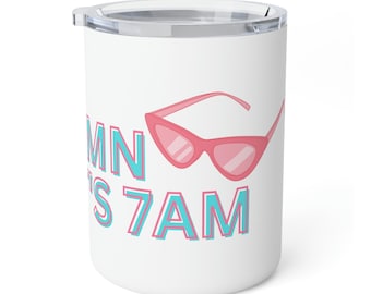 Damn, It's 7am Swiftie Morning Travel Insulated Coffee Mug, 10oz