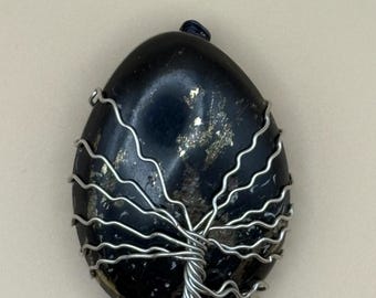 Apache Gold Tree of life Crystal Talisman | Handmade Wearable Gemstone Pendant