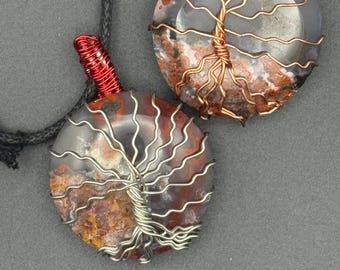 Geode Tree of Life Crystal Talisman | Handmade Wearable Gemstone Pendant